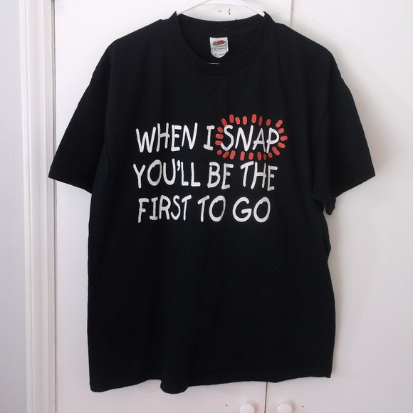Fruit of the Loom Other - Black When I Snap T Shirt XL mens Like New
